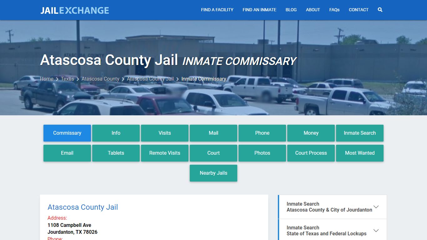 Inmate Commissary, Care Packs - Atascosa County Jail, TX